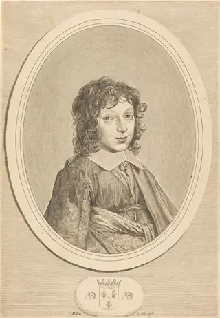 Armand de Bourbon, Prince de Condi, by Claude Mellan, ink, 1643