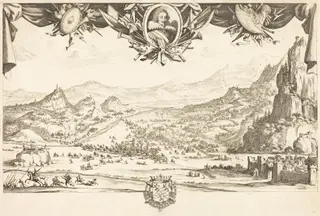 The Combat of Avigliana, by Jacques Callot, ink, 1631