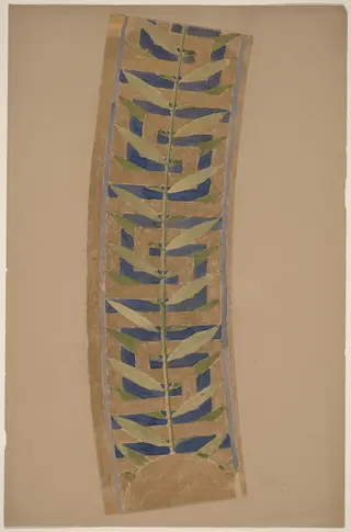 Study for a Border Design, by Charles Sprague Pearce, graphite, 1894