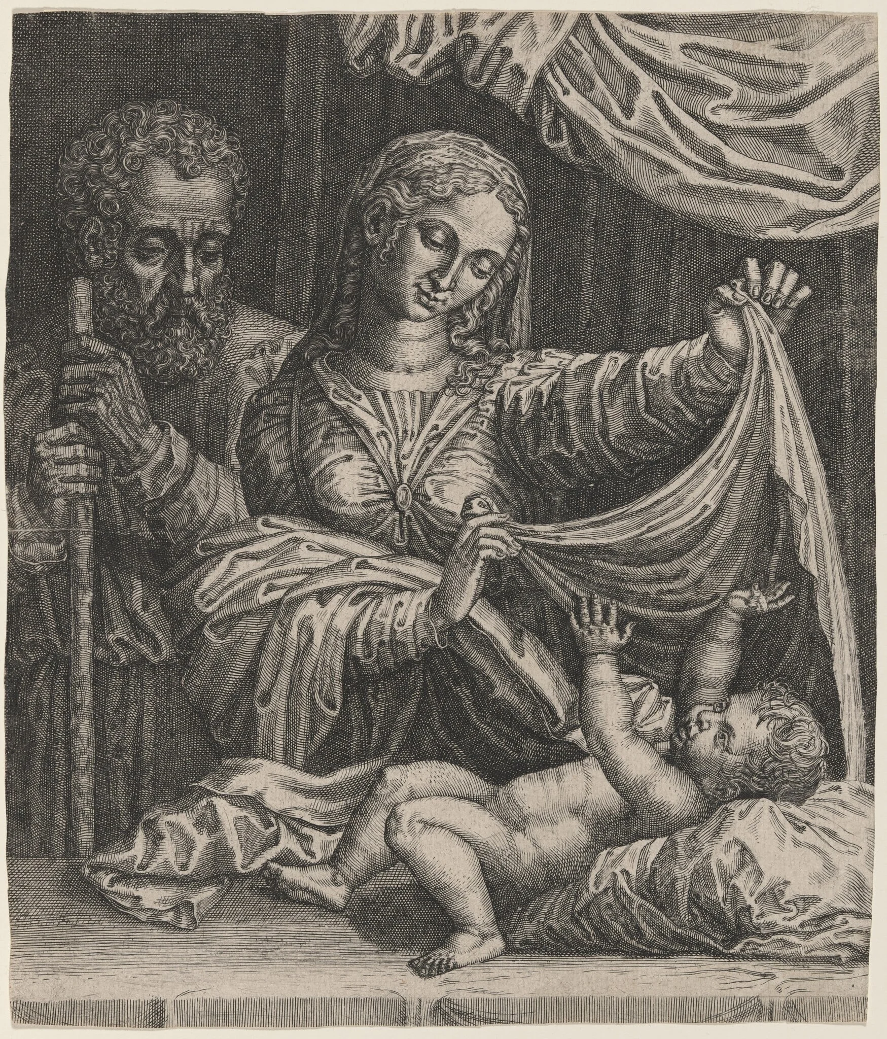 The Madonna of the Veil, detail