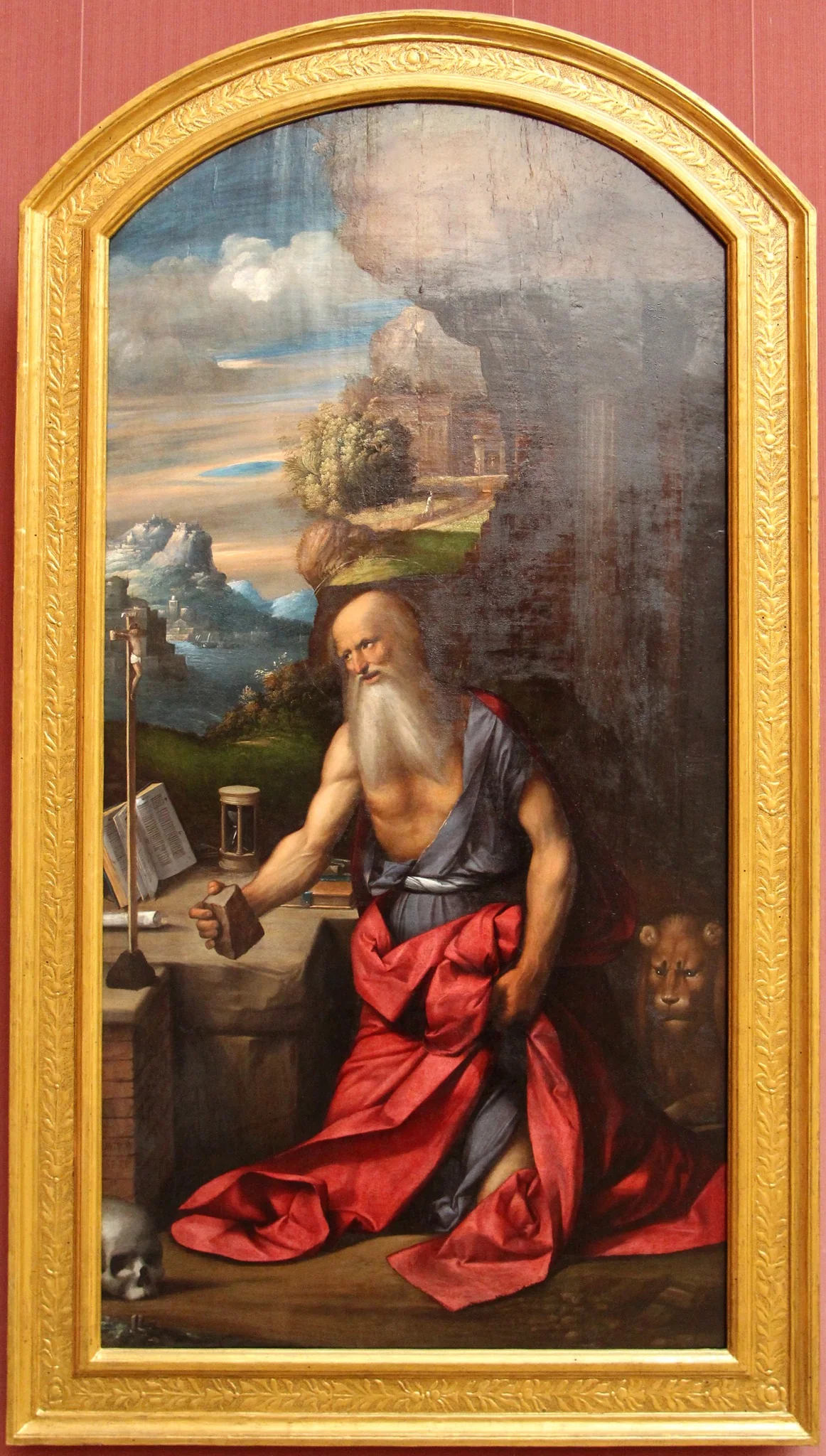 The penitent saint Jerome, detail