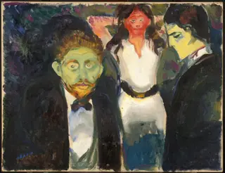 Jealousy, by Edvard Munch, oil, 1907