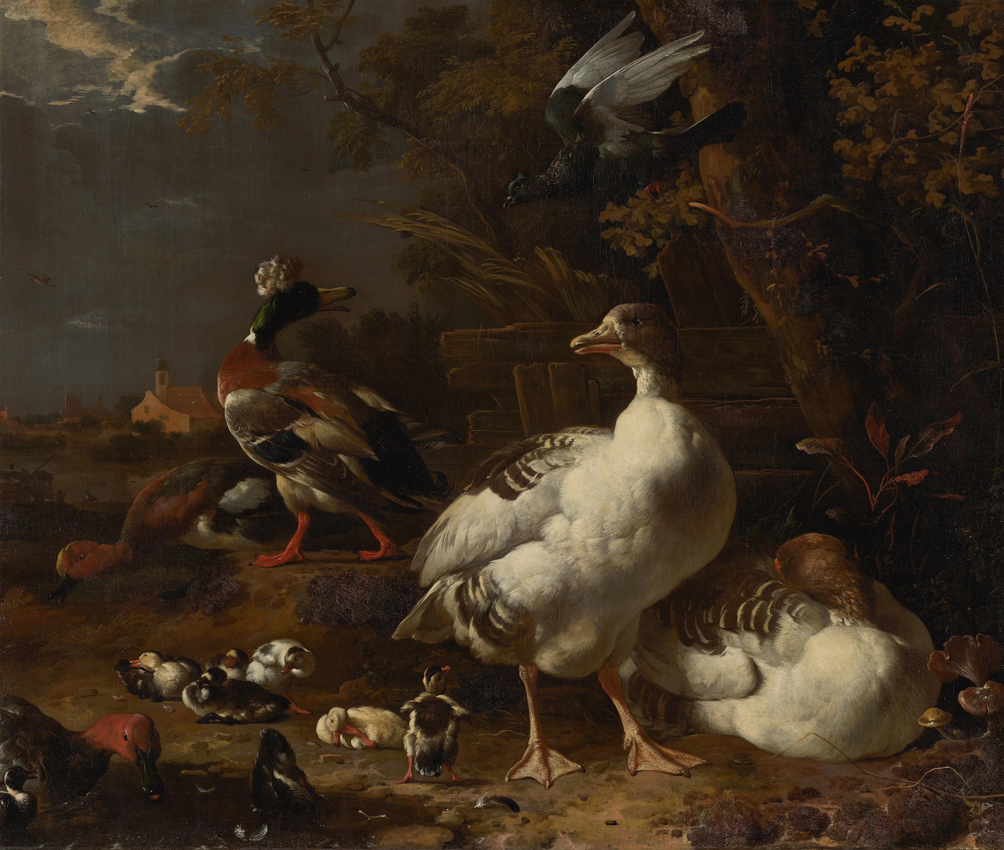 Geese and Ducks, detail