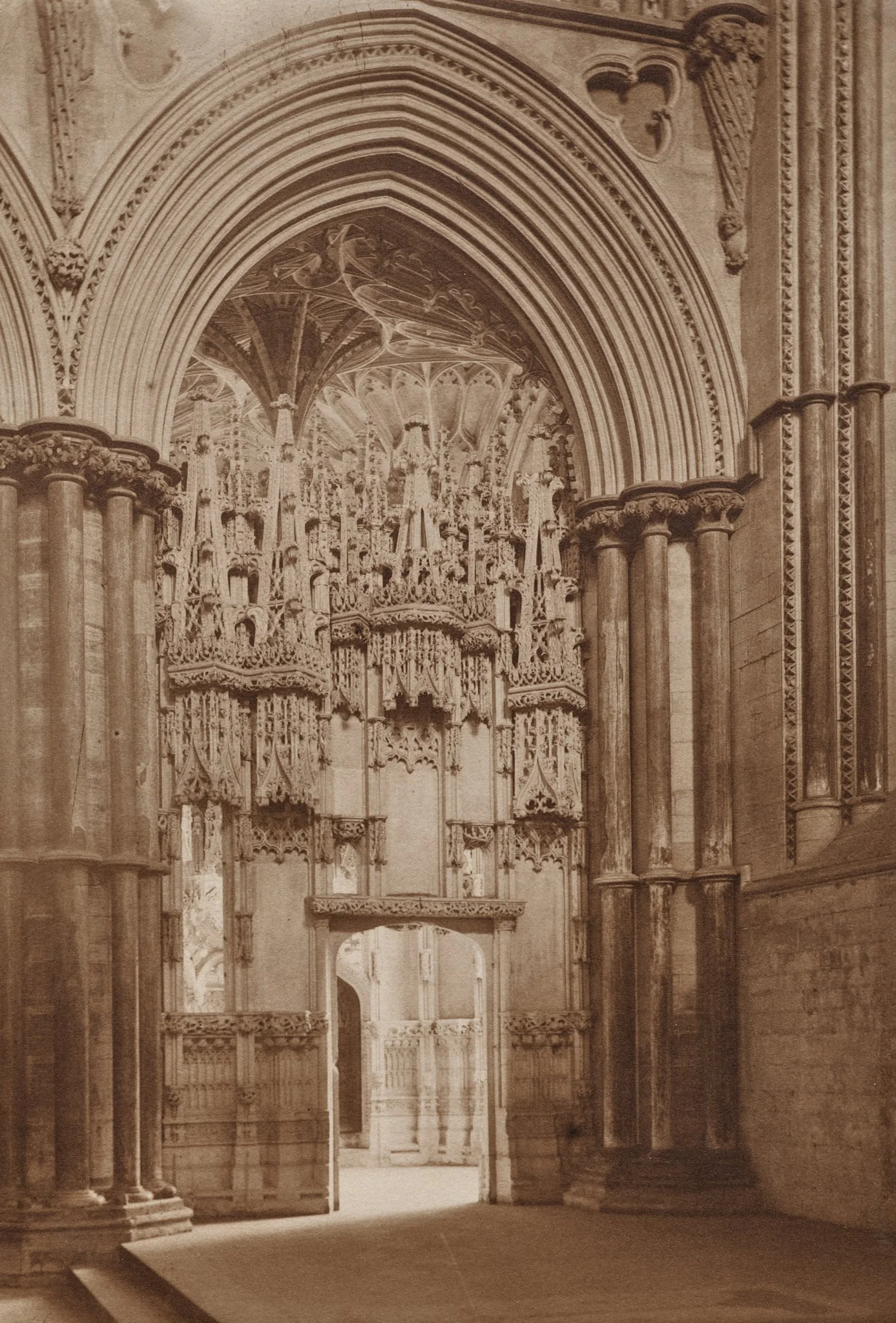 Bishop Alcock's Chapel from Reho-Choir, Ely Cathedral, detail