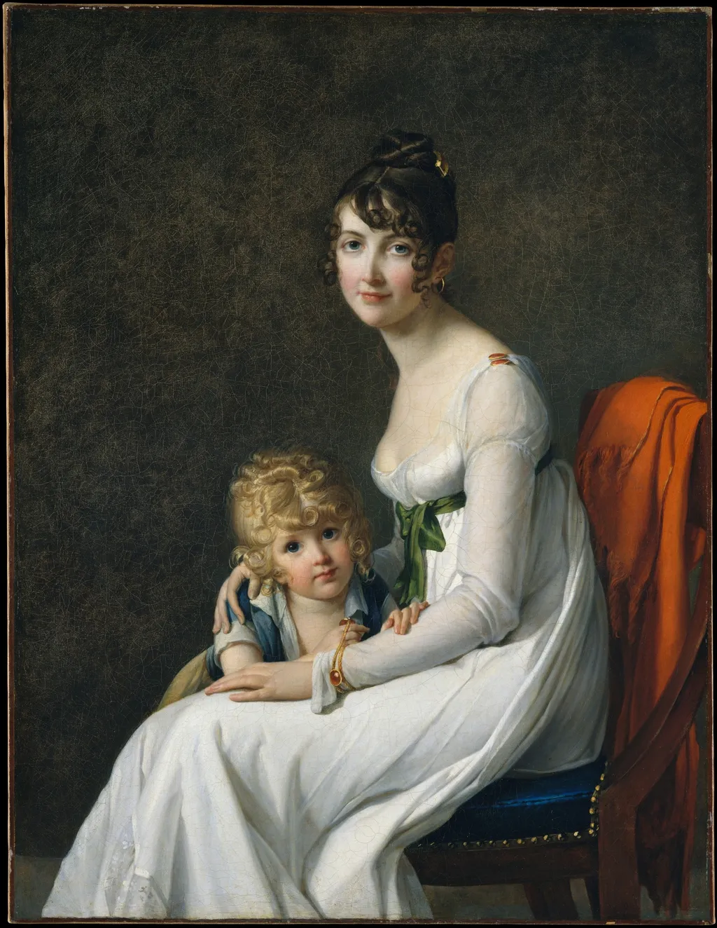 Madame Philippe Panon Desbassayns de Richemont (Jeanne Eglé Mourgue, 1778–1855) and Her Son, Eugène (1800–1859), by Marie-Guillemine Benoist, oil, 1802