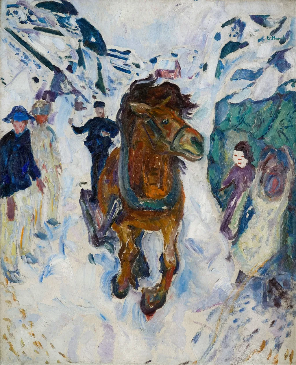 Galloping Horse, by Edvard Munch, oil, 1912