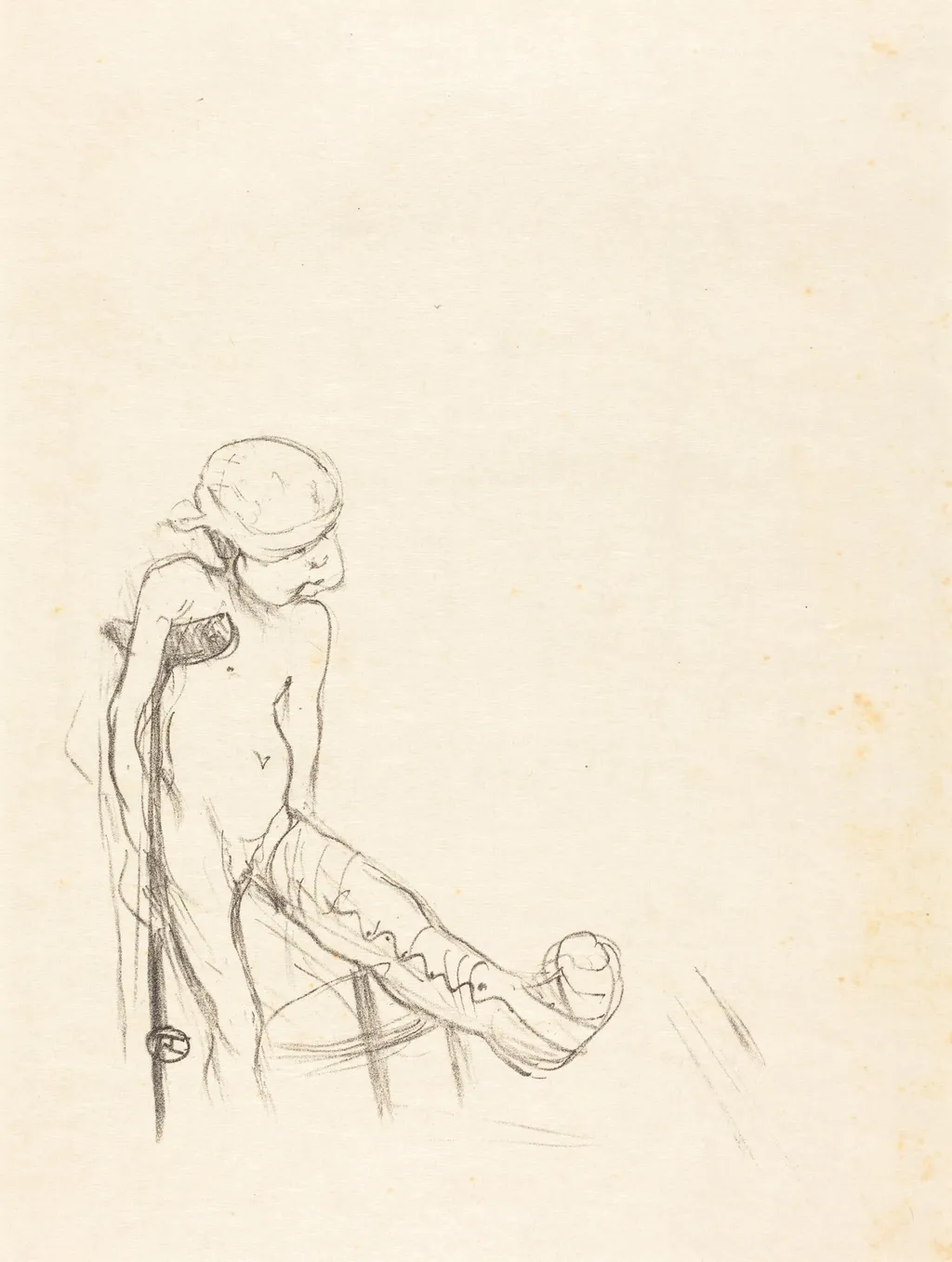Wounded Eros (Eros vanné), by Henri de Toulouse-Lautrec, ink, 1894