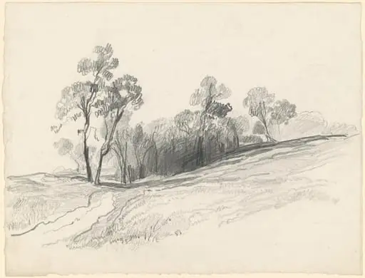 Landscape, by Seth Wells Cheney, graphite, 1838