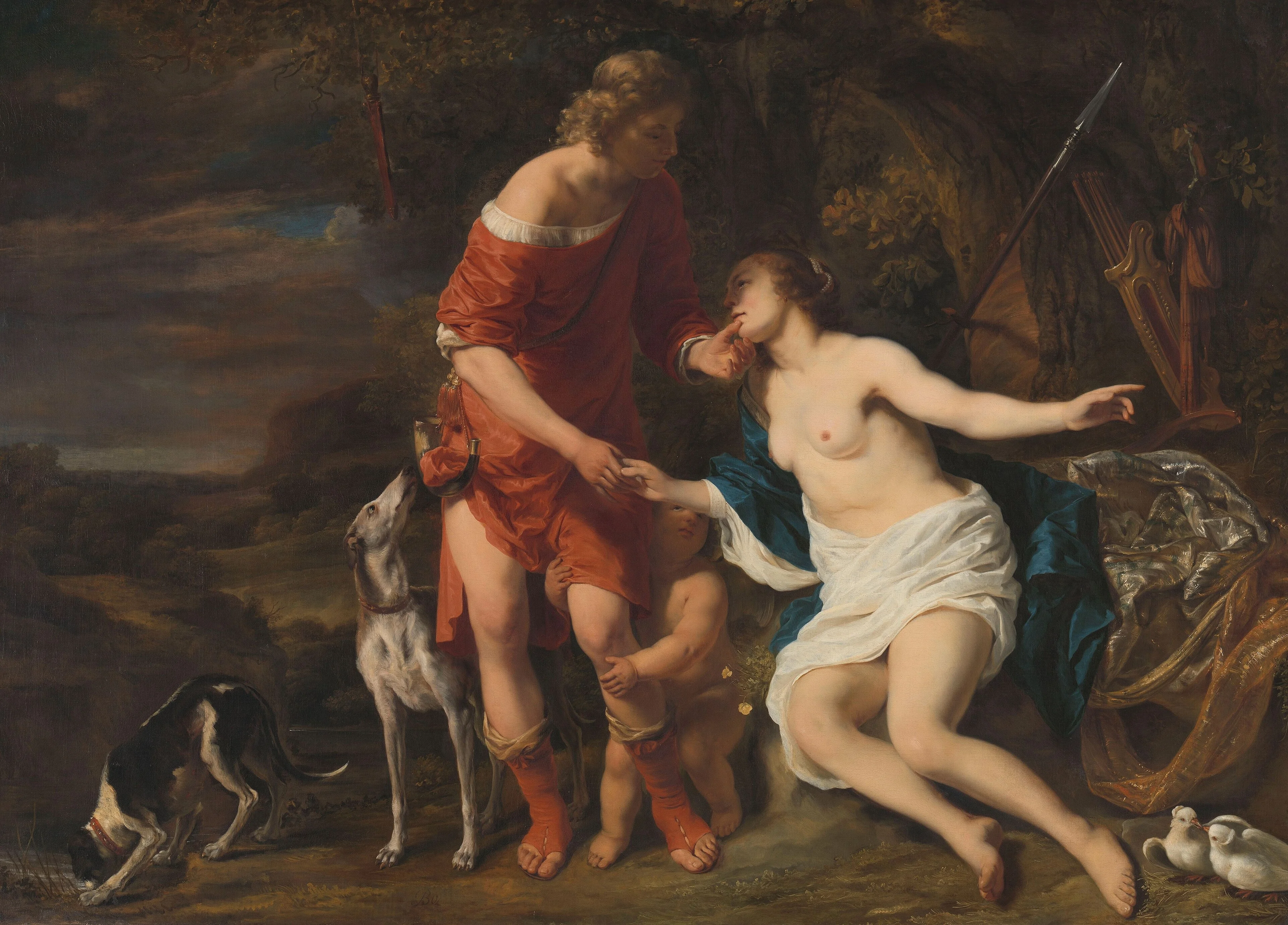 Venus and Adonis, detail
