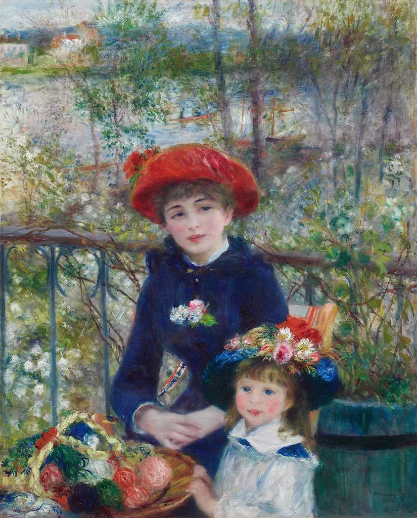 Two Sisters, by Auguste Renoir, oil, 1891