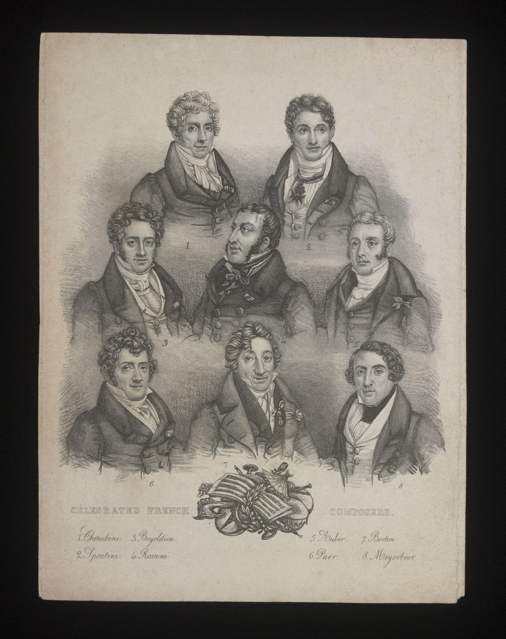 Celebrated French Composers, detail