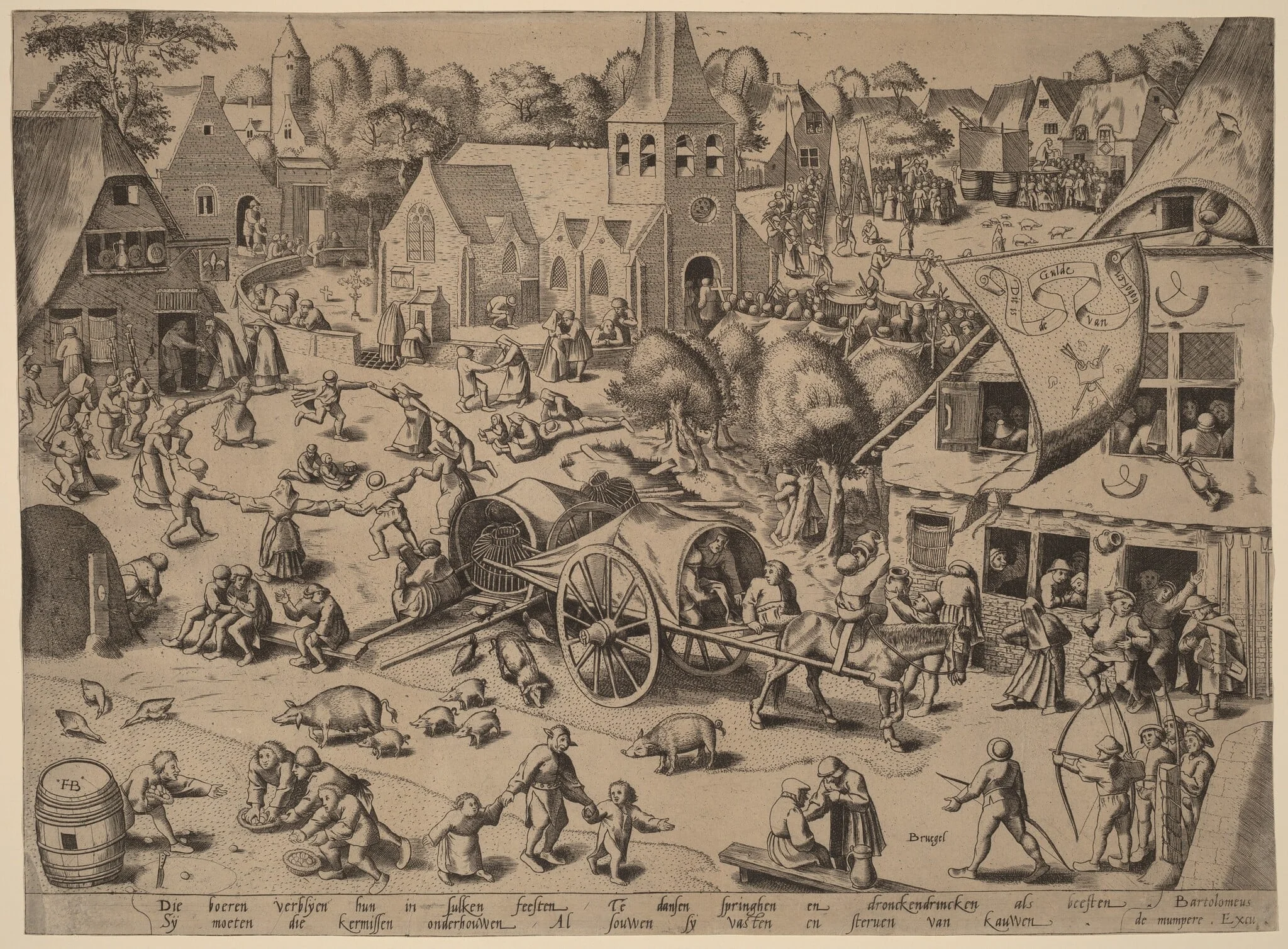 Village Fair at Hoboken, detail