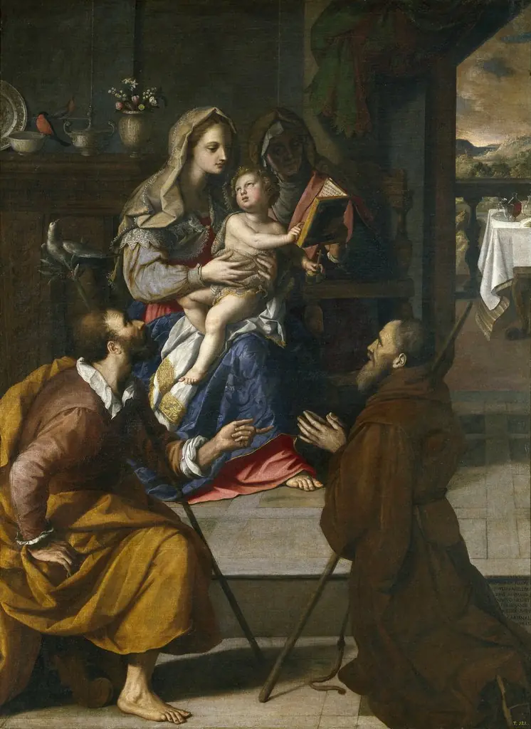 The Holy Family of Cardinal Fernando de’ Medici, by Alessandro Allori, oil, 1592
