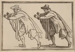 Man Moving Abruptly, by Edouard Eckman, ink, 1621
