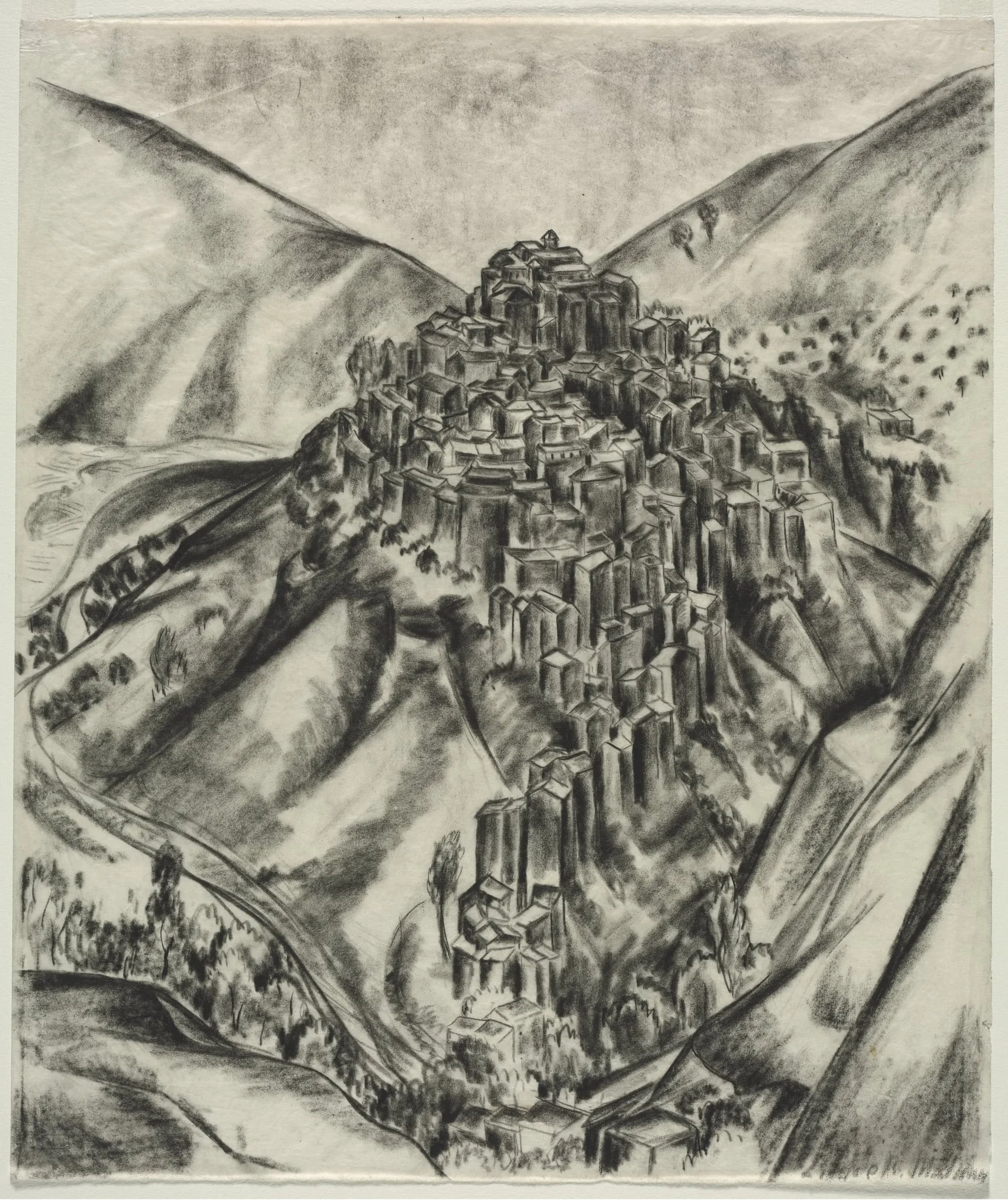 An Italian Hilltown, Anticoli, Italy, detail