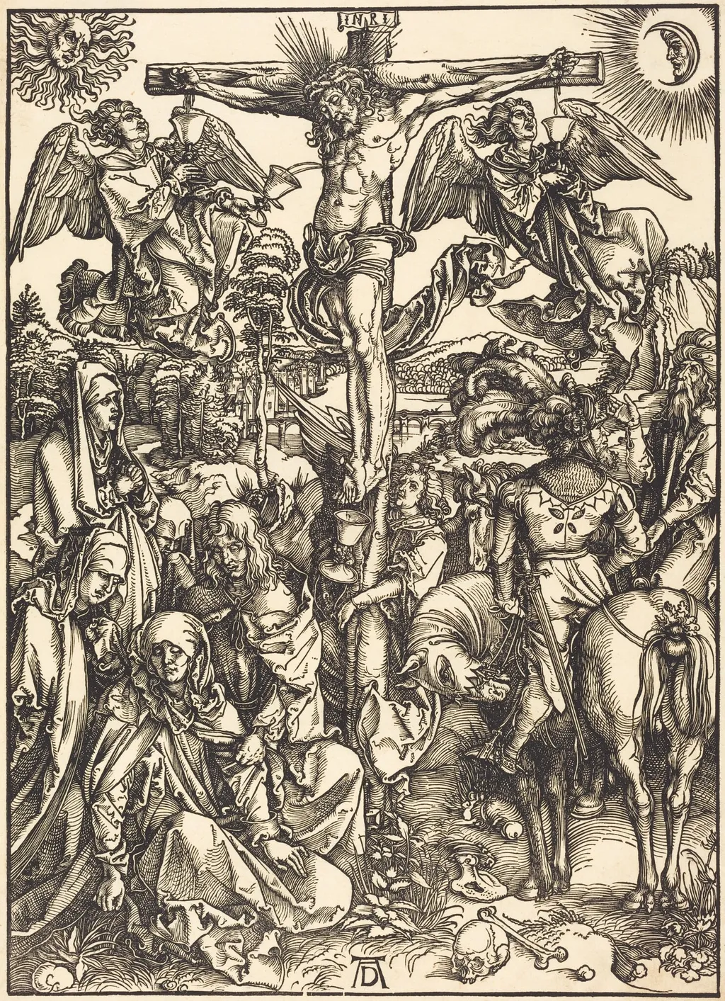 The Crucifixion, by Albrecht Dürer, ink, 1498