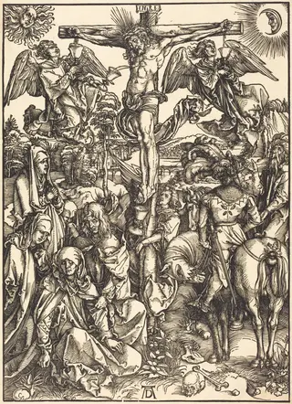 The Crucifixion, by Albrecht Dürer, ink, 1498