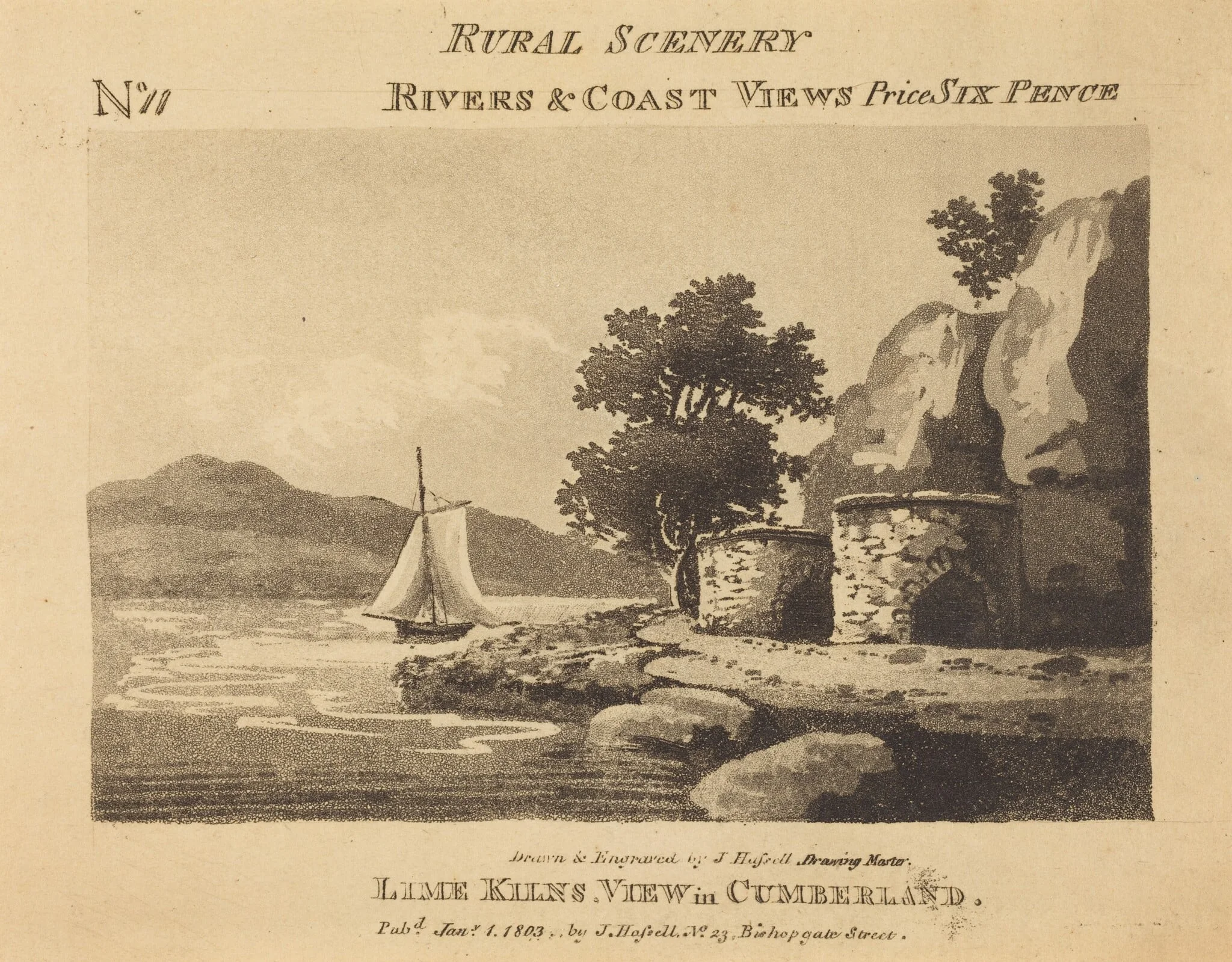 Lime Kilns, View in Cumberland, detail