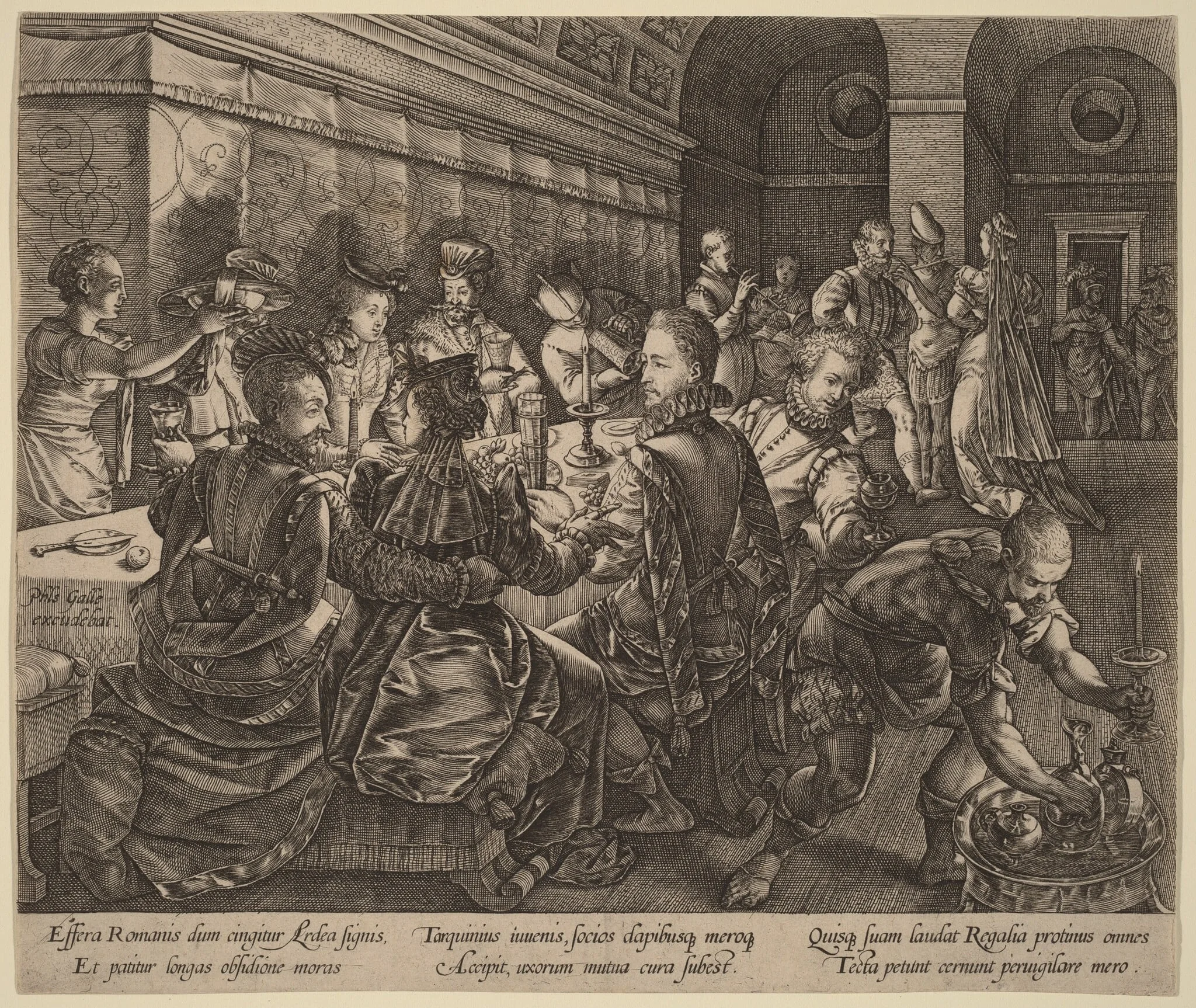 Banquet at the House of Tarquinius Collatinus, detail