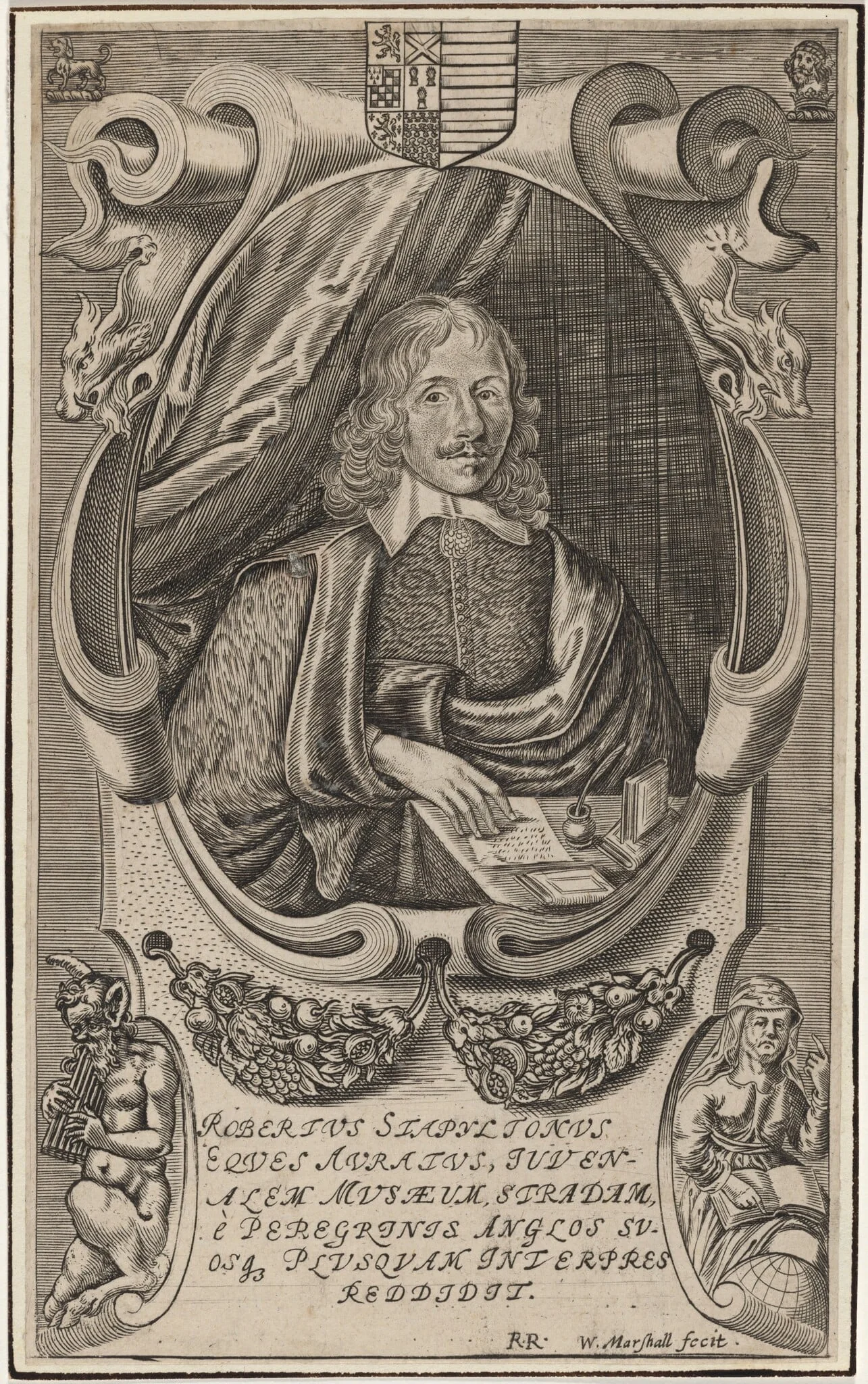 Sir Robert Stapylton, detail