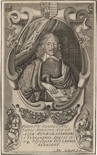 Sir Robert Stapylton, by William Marshall, ink, 1623