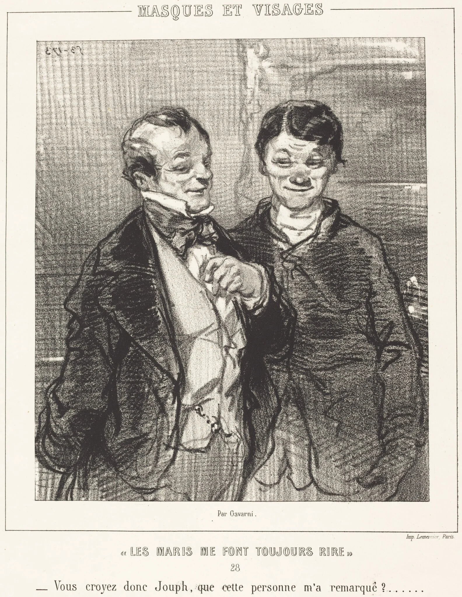 "Les Maris me font toujours rire" (Husbands Always Make Me Laugh), detail