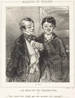 "Les Maris me font toujours rire" (Husbands Always Make Me Laugh), by Paul Gavarni, ink, 1852