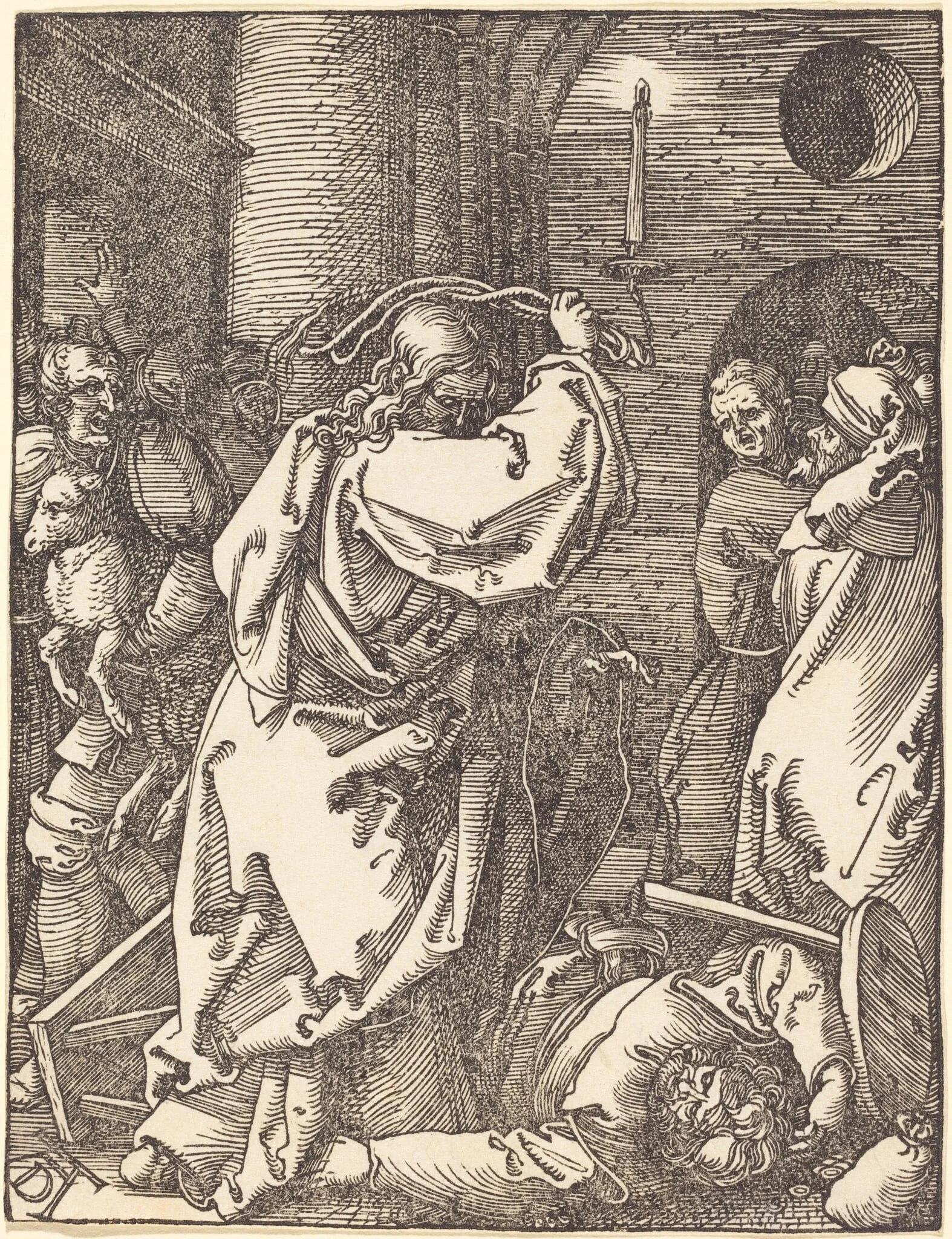 Christ Expelling the Moneylenders from the Temple, detail