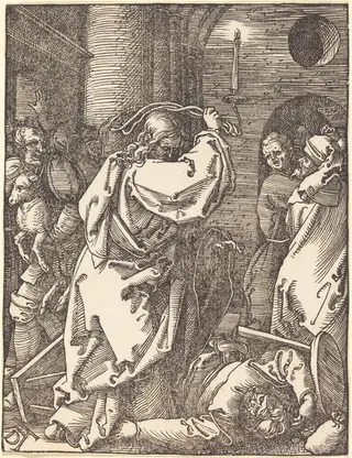 Christ Expelling the Moneylenders from the Temple, by Albrecht Dürer, ink, 1510