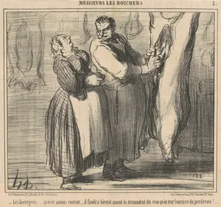 Les bourgeois ..., by Honoré Daumier, ink, 1858
