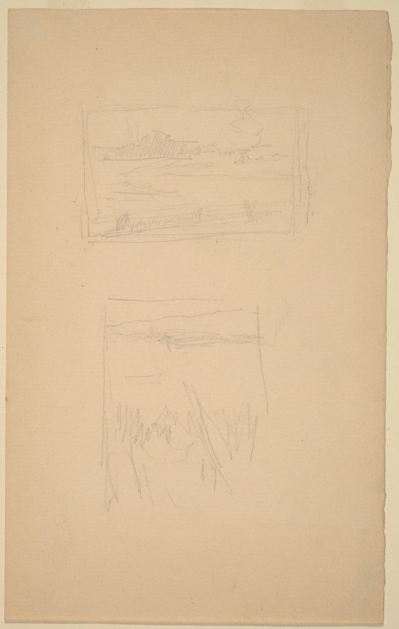 Two Sketches of Landscape Pictures hung at the Society of British Artists, detail