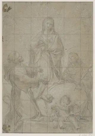 Saints adoring the Virgin Mary, by Pietro Antonio da Pietri, 1663