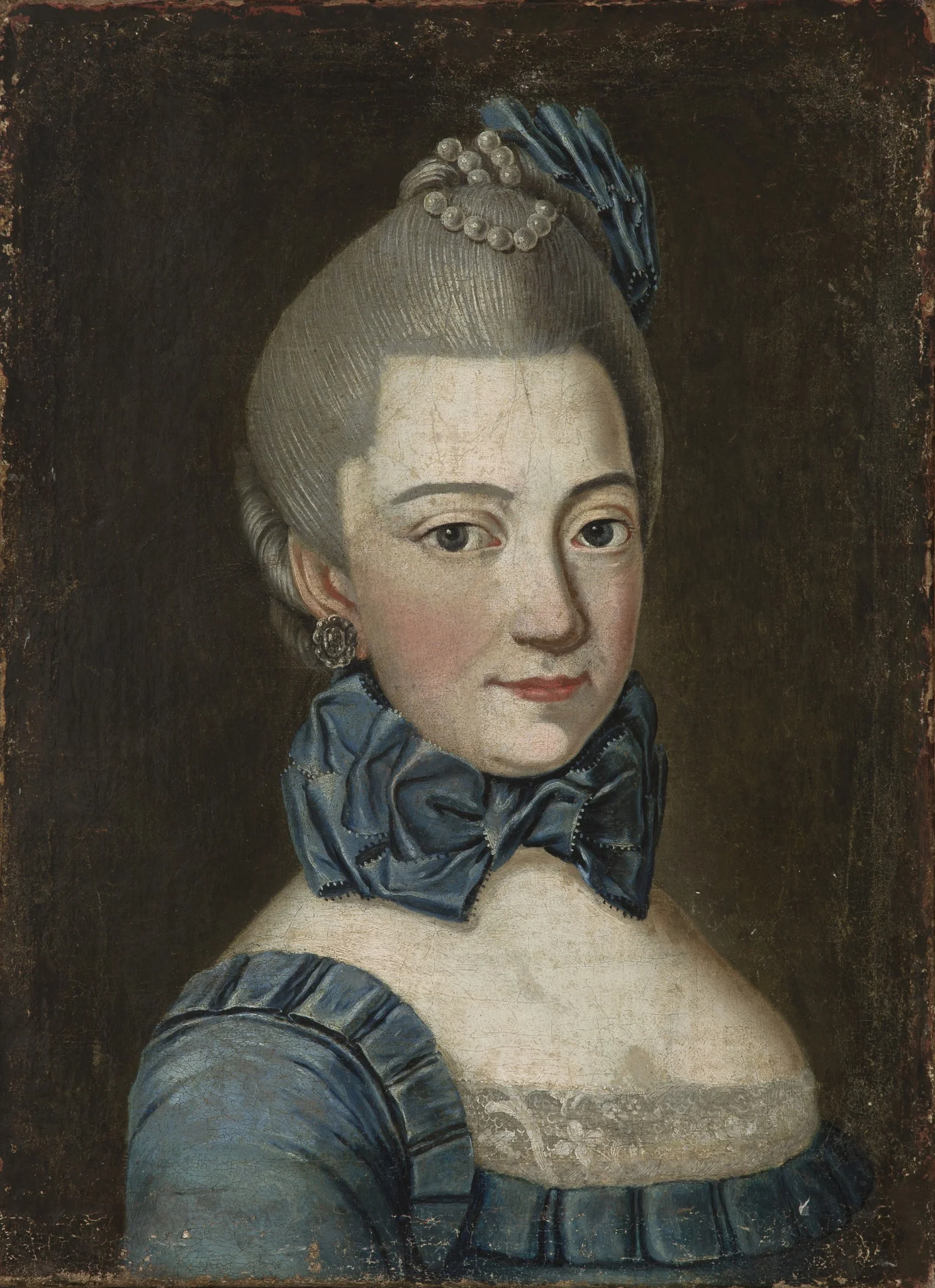 Portrait of Elżbieta Potocka née Wielopolska, detail