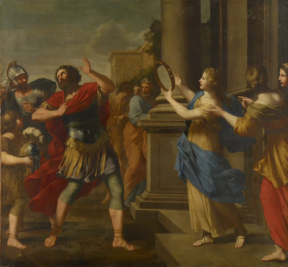 Jephta erblickt seine Tochter, detail
