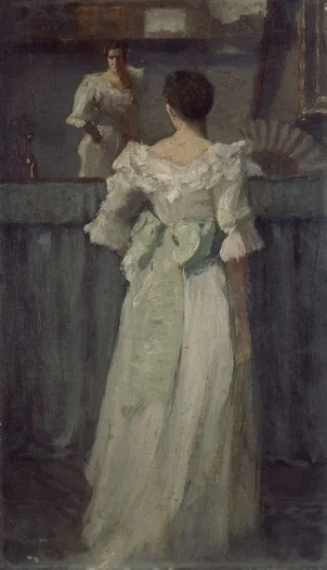 The White Dress (Lady Farrer), detail