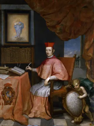 Cardinal Juan Everardo Nithard, by Alonso del Arco, oil, 1674