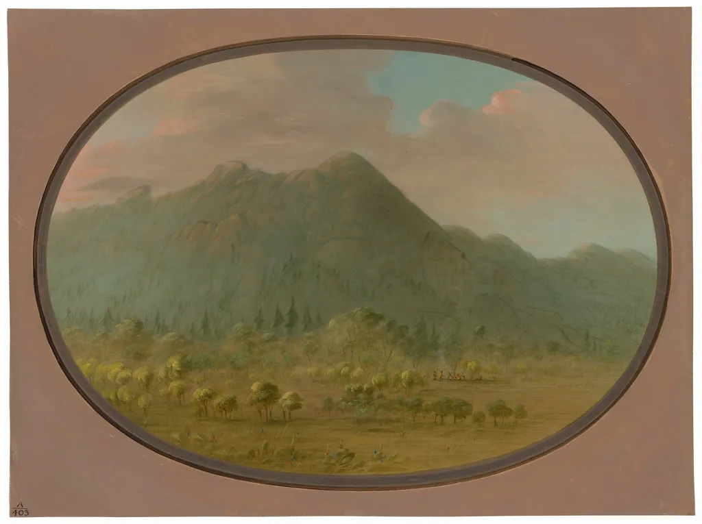 View in the Crystal Mountains, by George Catlin, oil, 1862