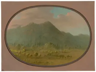 View in the Crystal Mountains, by George Catlin, oil, 1862