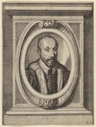 Pietro Antonio Tolentino, by Agostino Carracci, ink, 1588