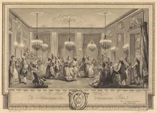 Le bal pare, by Antoine-Jean Duclos, ink, 1774