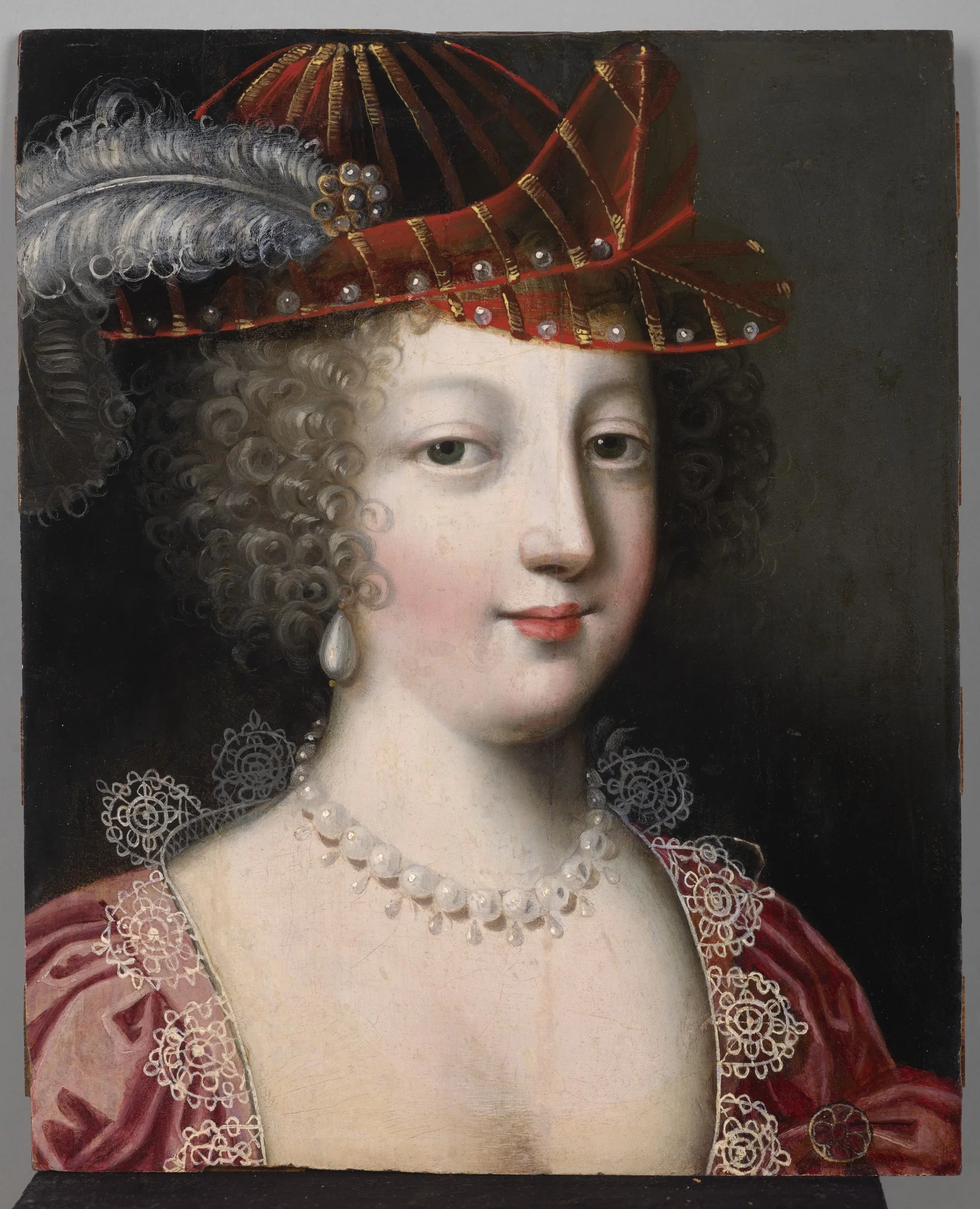 Portrait of a Woman in a Hat, detail