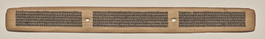 Text, folio 46 (recto), from a Manuscript of the Perfection of Wisdom in Eight Thousand Lines (Ashtasahasrika Prajnaparamita-sutra), detail