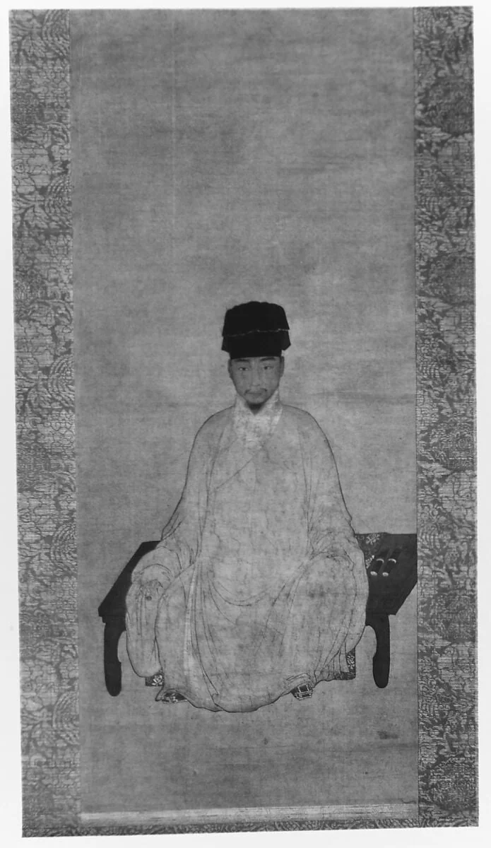 清 佚名 肖像 軸|Portrait of a Scholar, detail