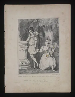 Triste et abattu les seductions des nymphes le tentent en vain, by Theophile Wagstaff, 2