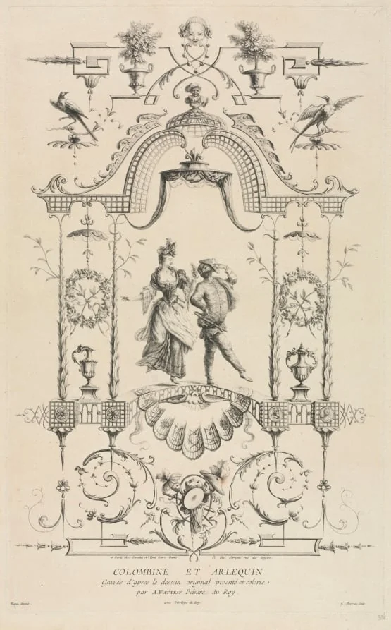 Columbine and Harlequin, detail