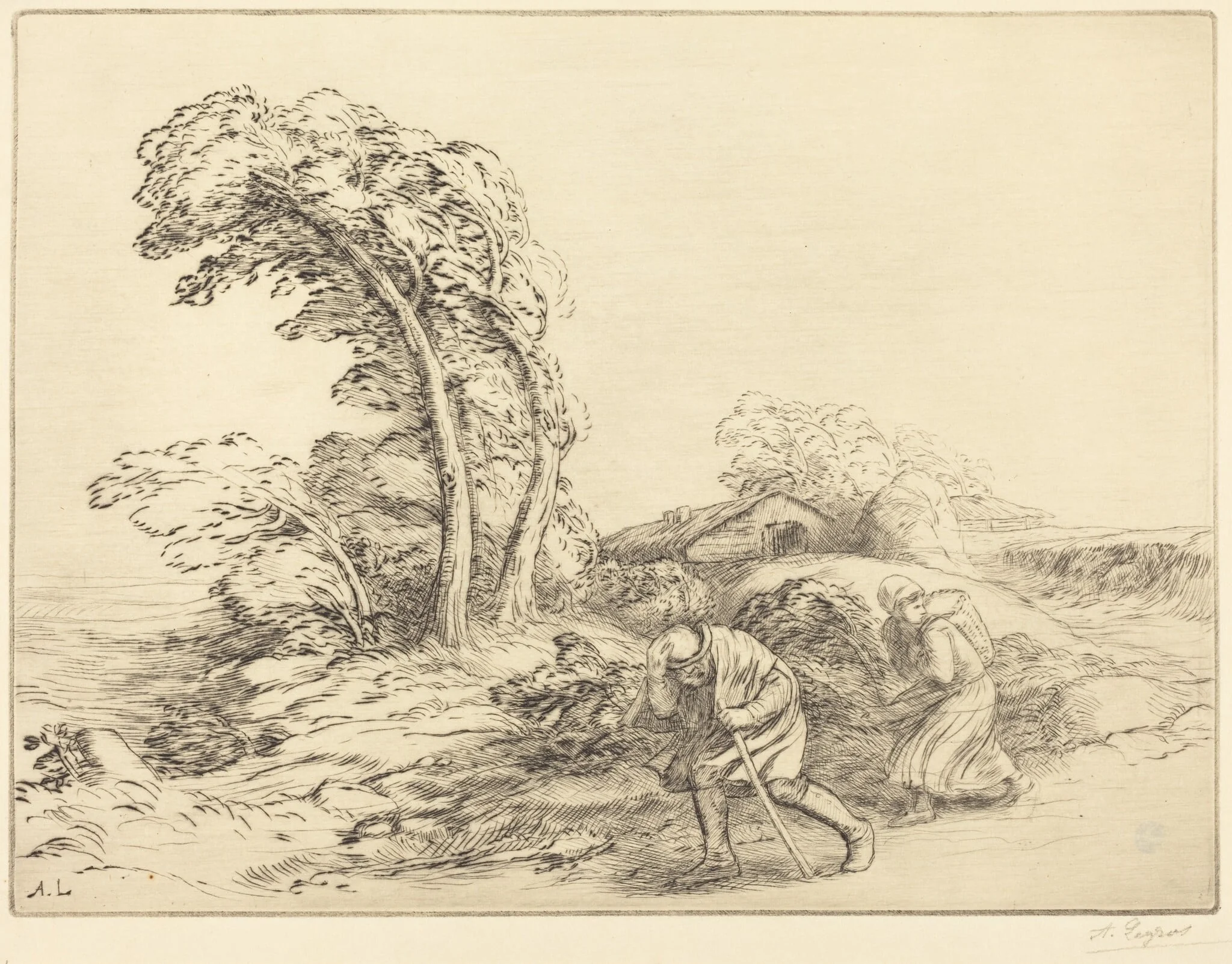 Gust of Wind (Un coup de vent), detail