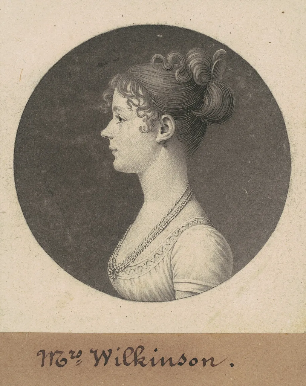 Catherine Andrews Wilkinson, by Charles B. J. Févret de Saint-Mémin, ink, 1808