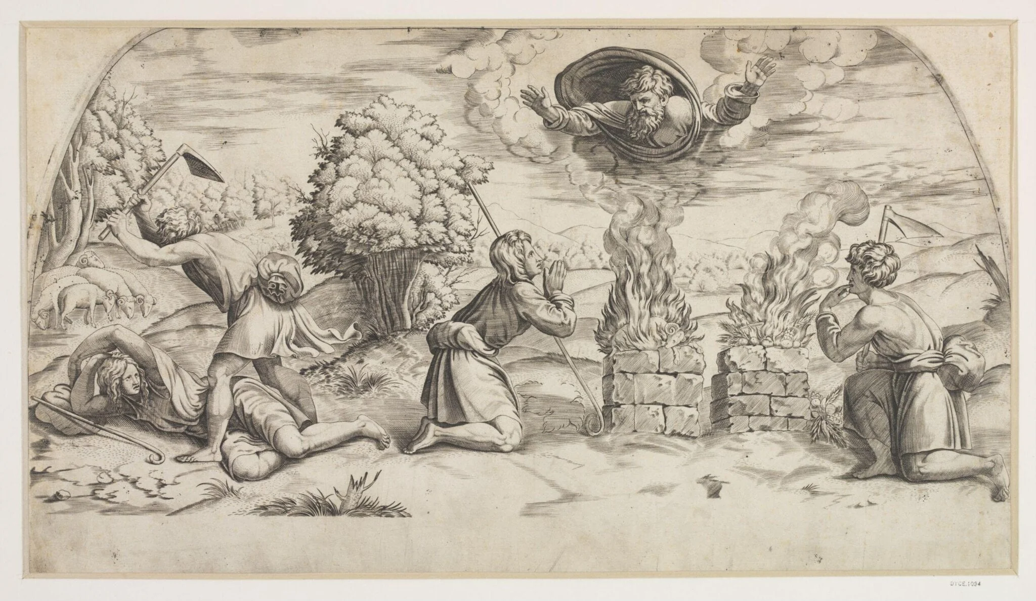 The Sacrifice of Cain and Abel, detail