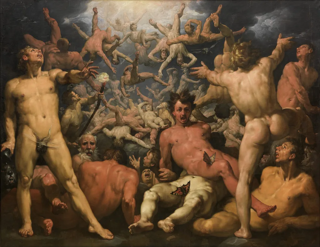 The Fall of the Titans, by Cornelis van Haarlem, oil, 1594