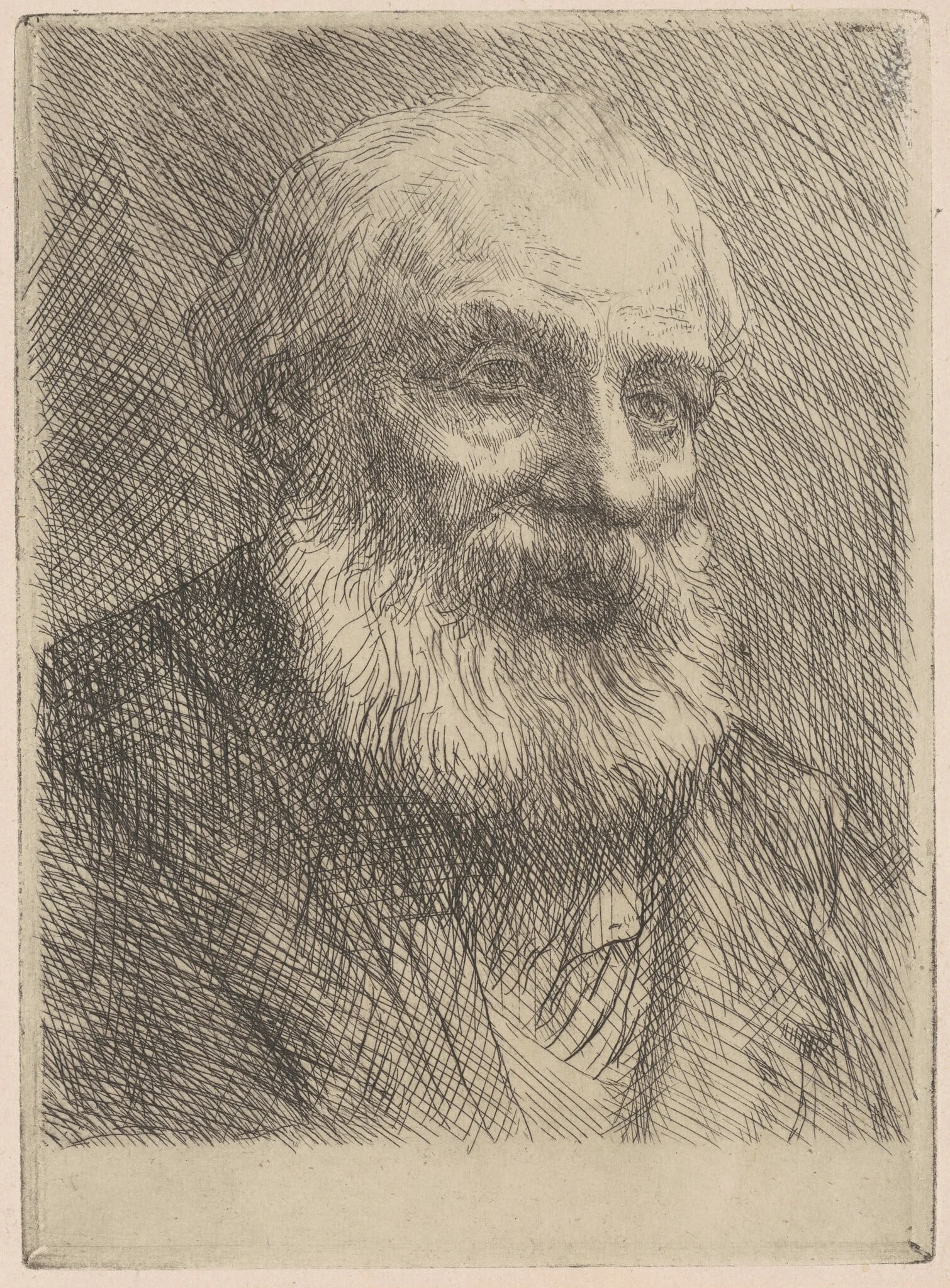 Head of an Old Man (Tête de vieillard), detail